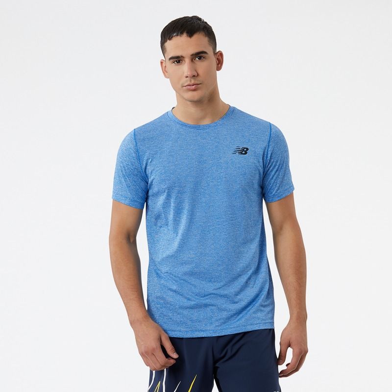 NEW BALANCE - Polera Running Hombre New Balance Tenacity Tee Azul