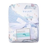 Frazada De Sherpa Blanco Aviones Niño