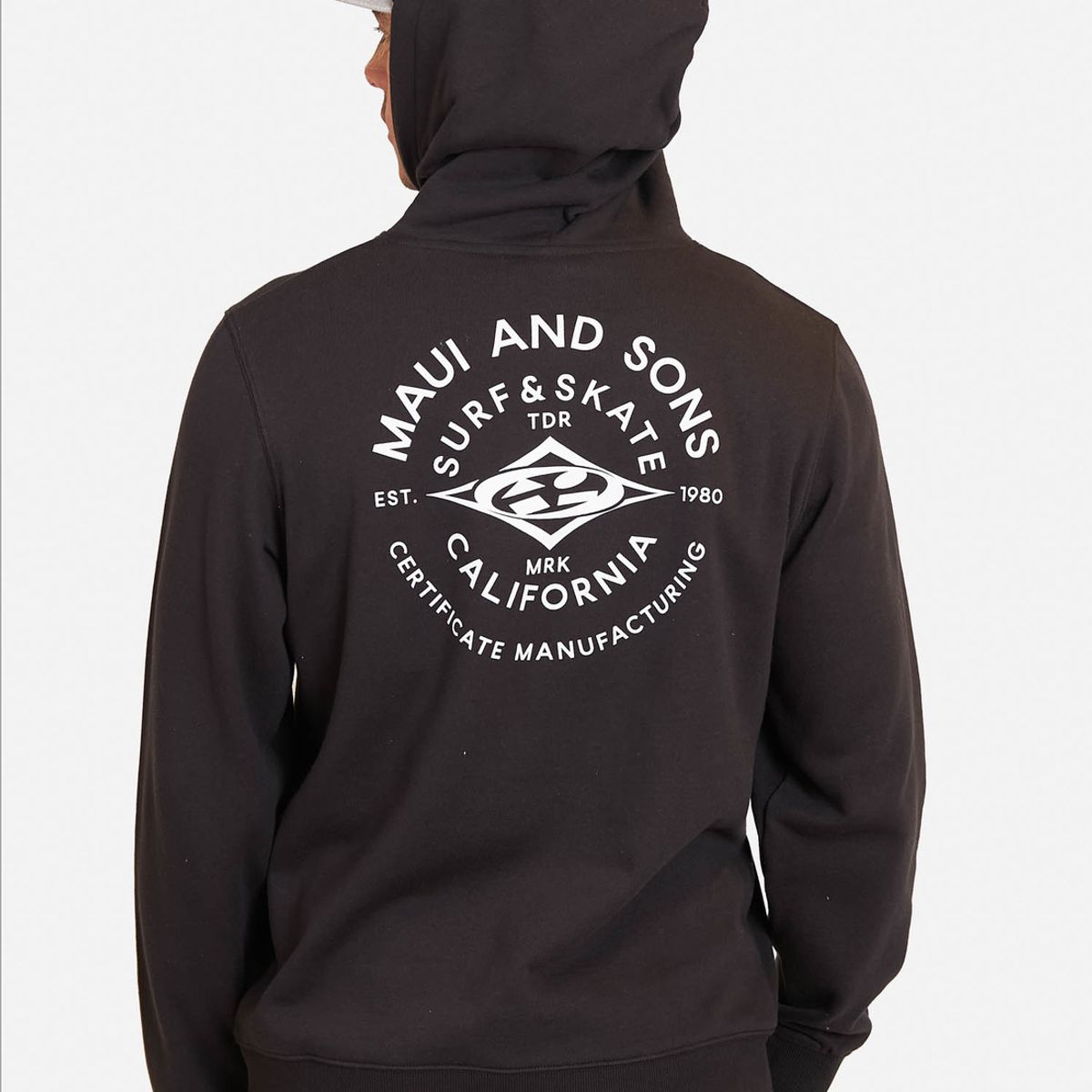 MAUI AND SONS - Poleron Canguro Sweatshirt Full Zipper Maui Logo Hombre Maui And Sons