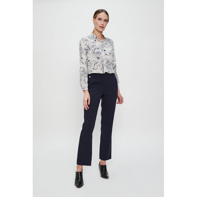 MA GRIFFE - Pantalon Azul Marino Mujer Magriffe