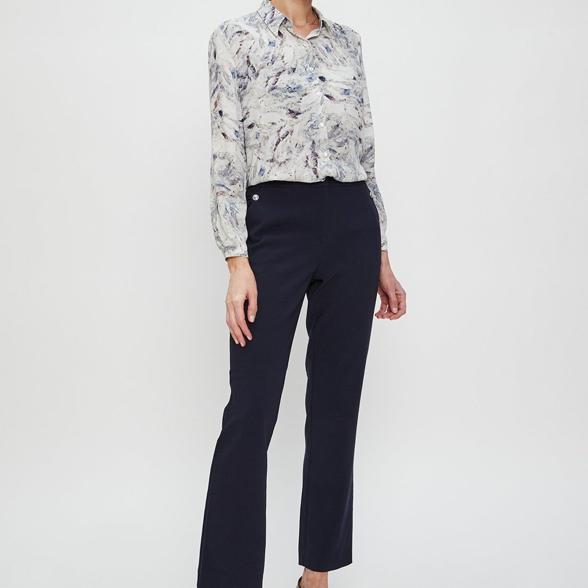 MA GRIFFE - Pantalon Azul Marino Mujer Magriffe