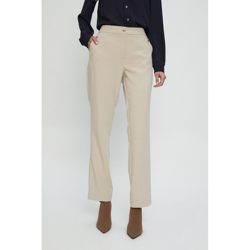 MA GRIFFE - Pantalon Beige Mujer Magriffe