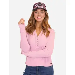 MAUI AND SONS - Poleron Bonded Wcky Crew Neck Rosado Mujer