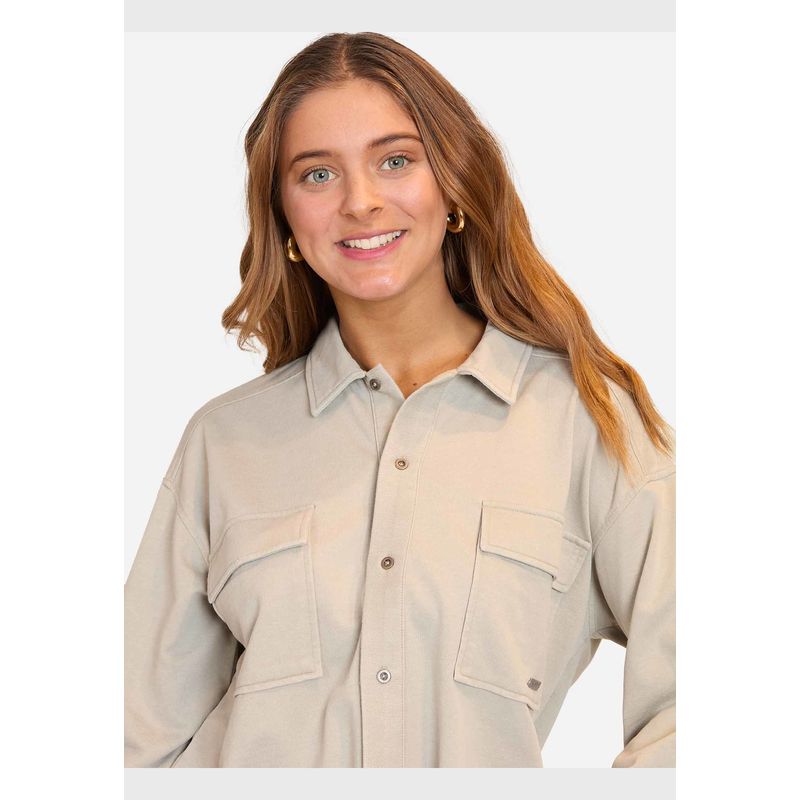 MAUI AND SONS - Poleron Bonded Wanderwst Crew Neck Verde Mujer Maui And Sons