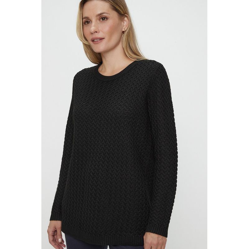 MA GRIFFE - Sweater Negro Mujer Magriffe