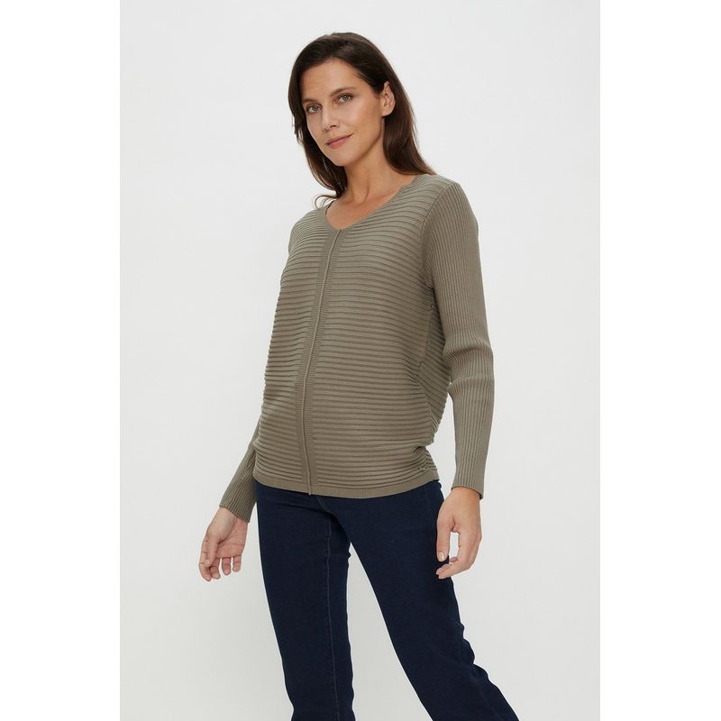 MA GRIFFE - Sweater Verde Musgo Mujer Magriffe