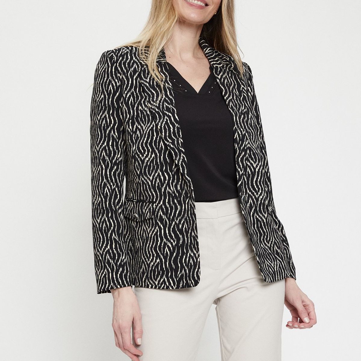 MA GRIFFE - Blazer Negro Mujer Magriffe