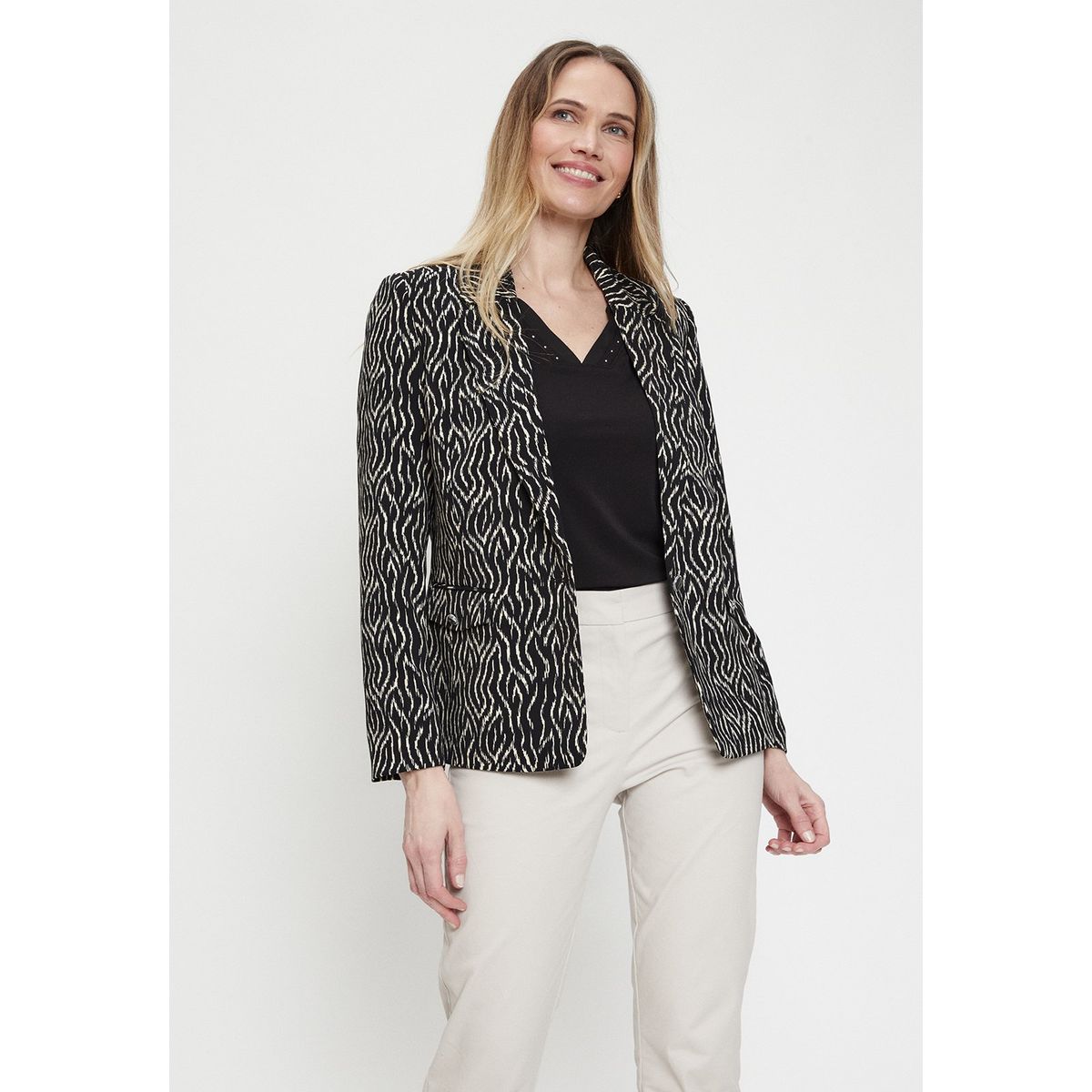 MA GRIFFE - Blazer Negro Mujer Magriffe