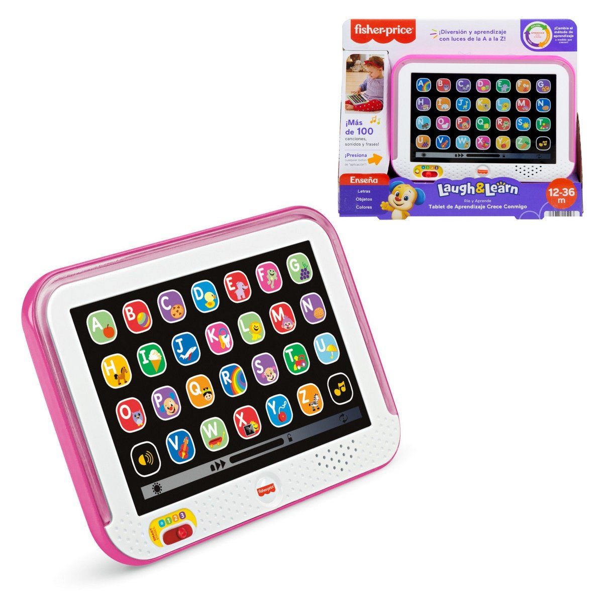 FISHER PRICE - Tablet didáctica Fisher Price para bebé aprendizaje rosado