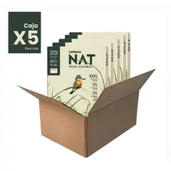 LEDESMA - Pack de 5 Resmas de Papel Carta Ecológico 500 Hojas c/u Caña de Azúcar