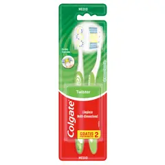 COLGATE - Cepillo Dental Twister Fresh Suave 2 Unid