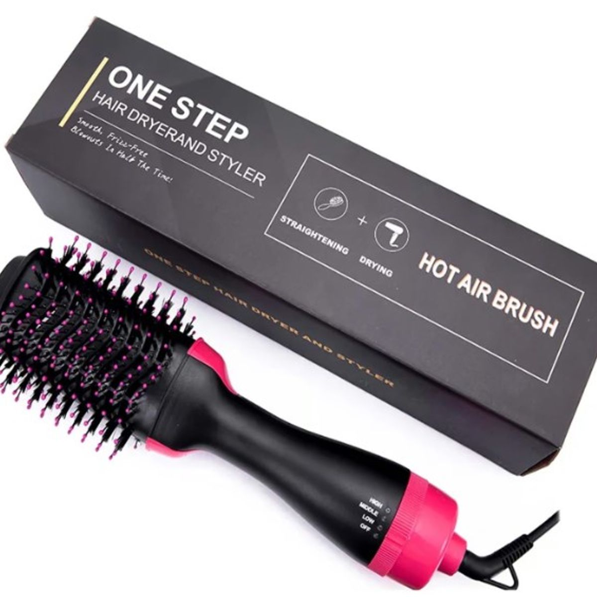 GENERICO - Cepillo Secador Alisador De Pelo 3 En 1