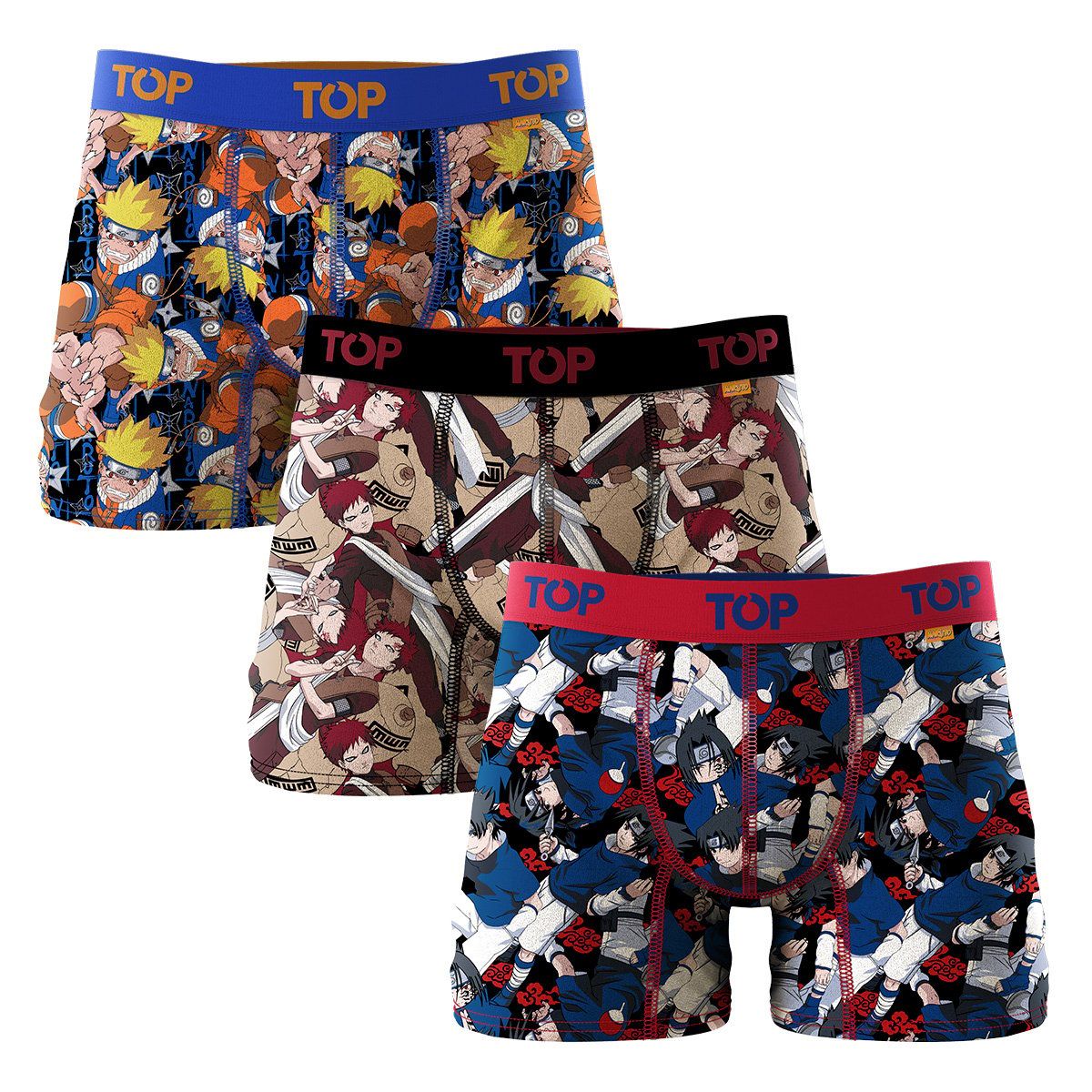 TOP - Bóxer Medio Algodón Naruto Pack 3 C2 Top