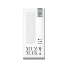 MUZMAK - Tips Adhesivos para uñas Press ON Talla M 24 U