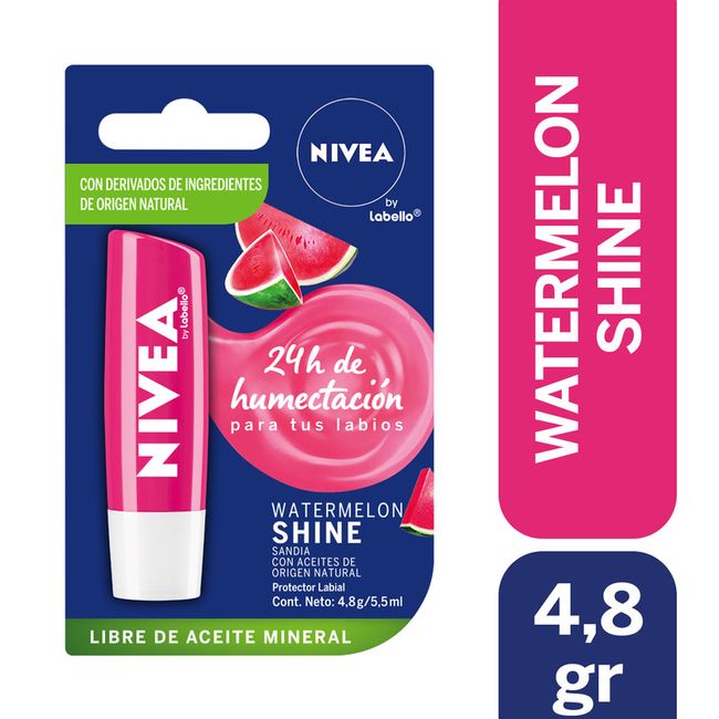 NIVEA - Bálsamo Labial Nivea Watermelon Shine 4,8Gr