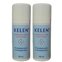 Pack 2 Cloruro De Etilo Kelen Spray 100ml Anestesia Local