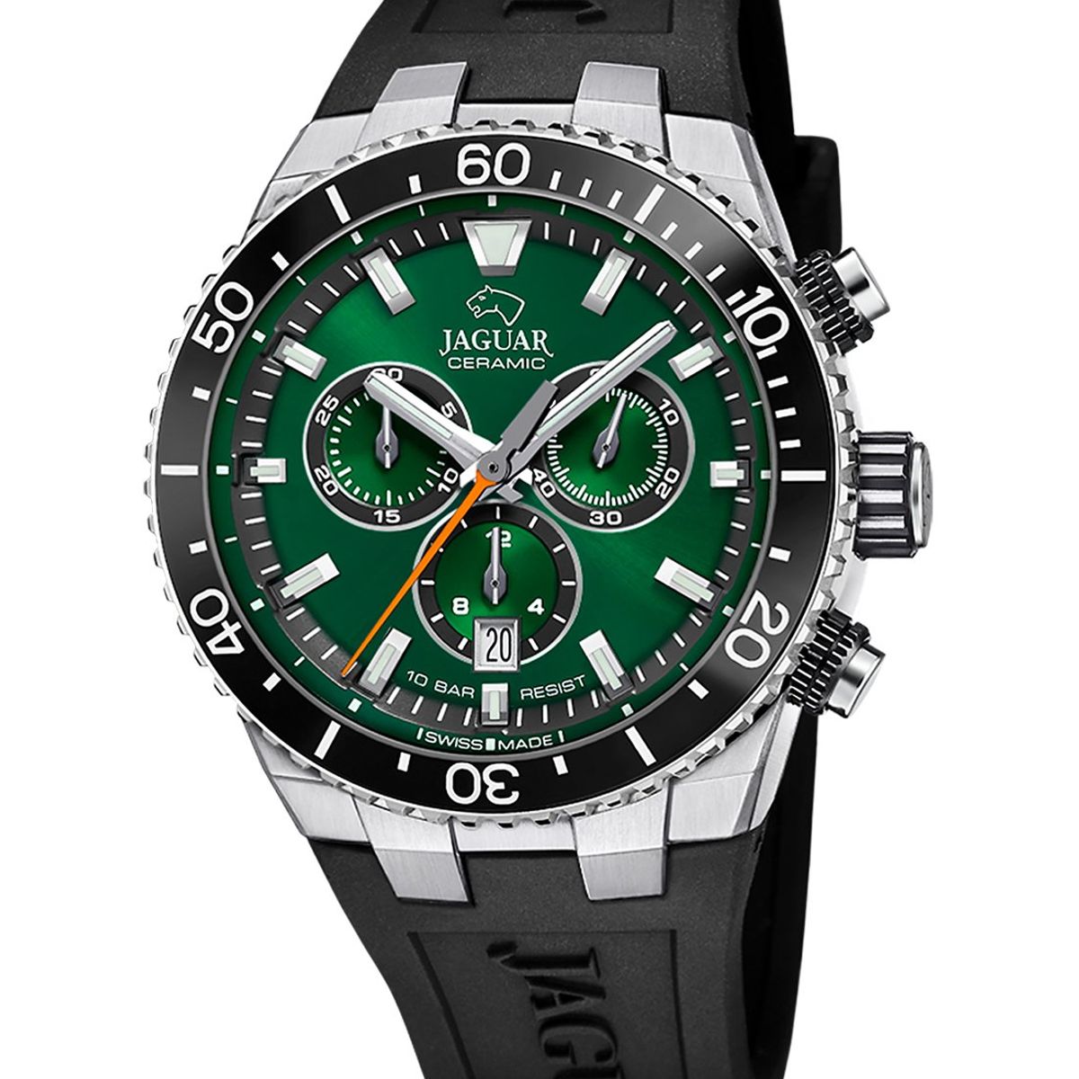 JAGUAR - Reloj J1021/2 Jaguar Swiss Verde Hombre Ceramic