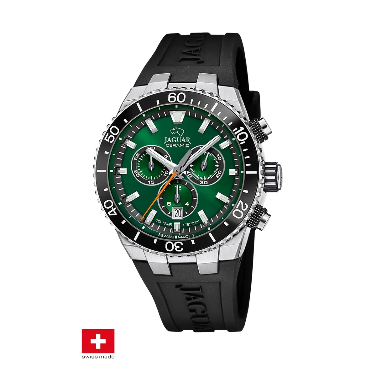 JAGUAR - Reloj J1021/2 Jaguar Swiss Verde Hombre Ceramic