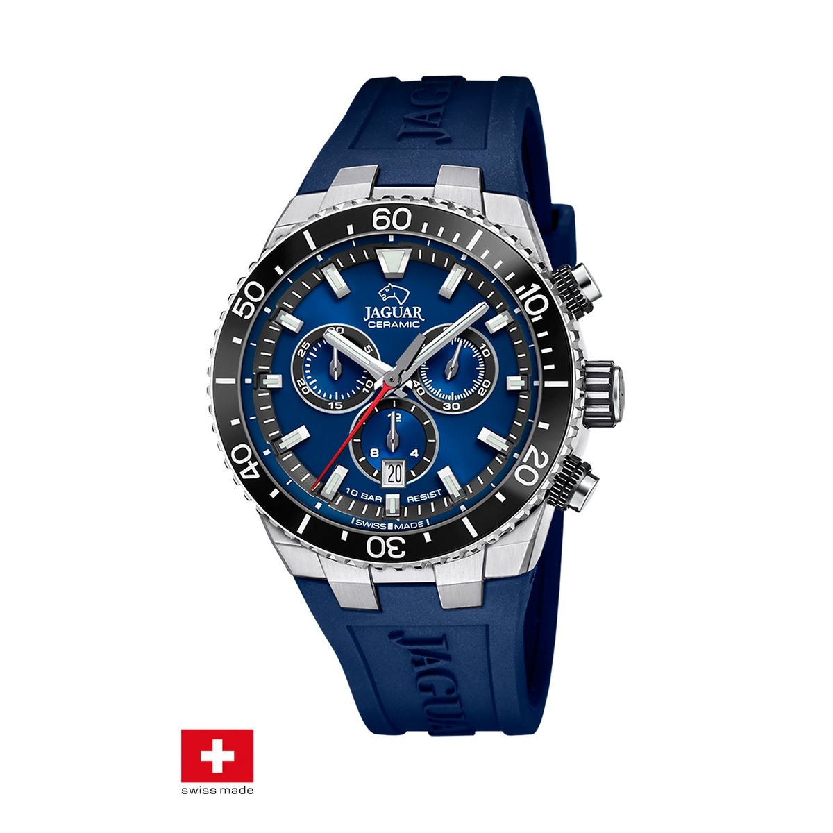 JAGUAR - Reloj J1021/1 Jaguar Swiss Azul Hombre Ceramic