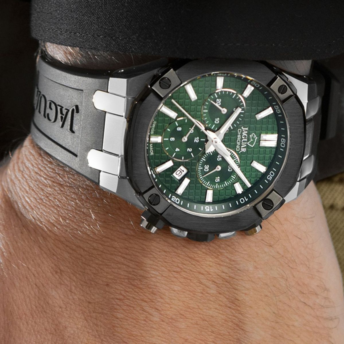 JAGUAR - Reloj J1020/1 Jaguar Swiss Verde Hombre Ceramic
