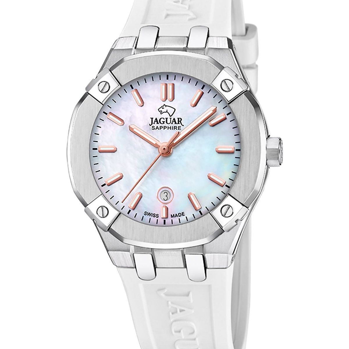 JAGUAR - Reloj J1017/1 Jaguar Swiss Blanco Mujer Diplomatic