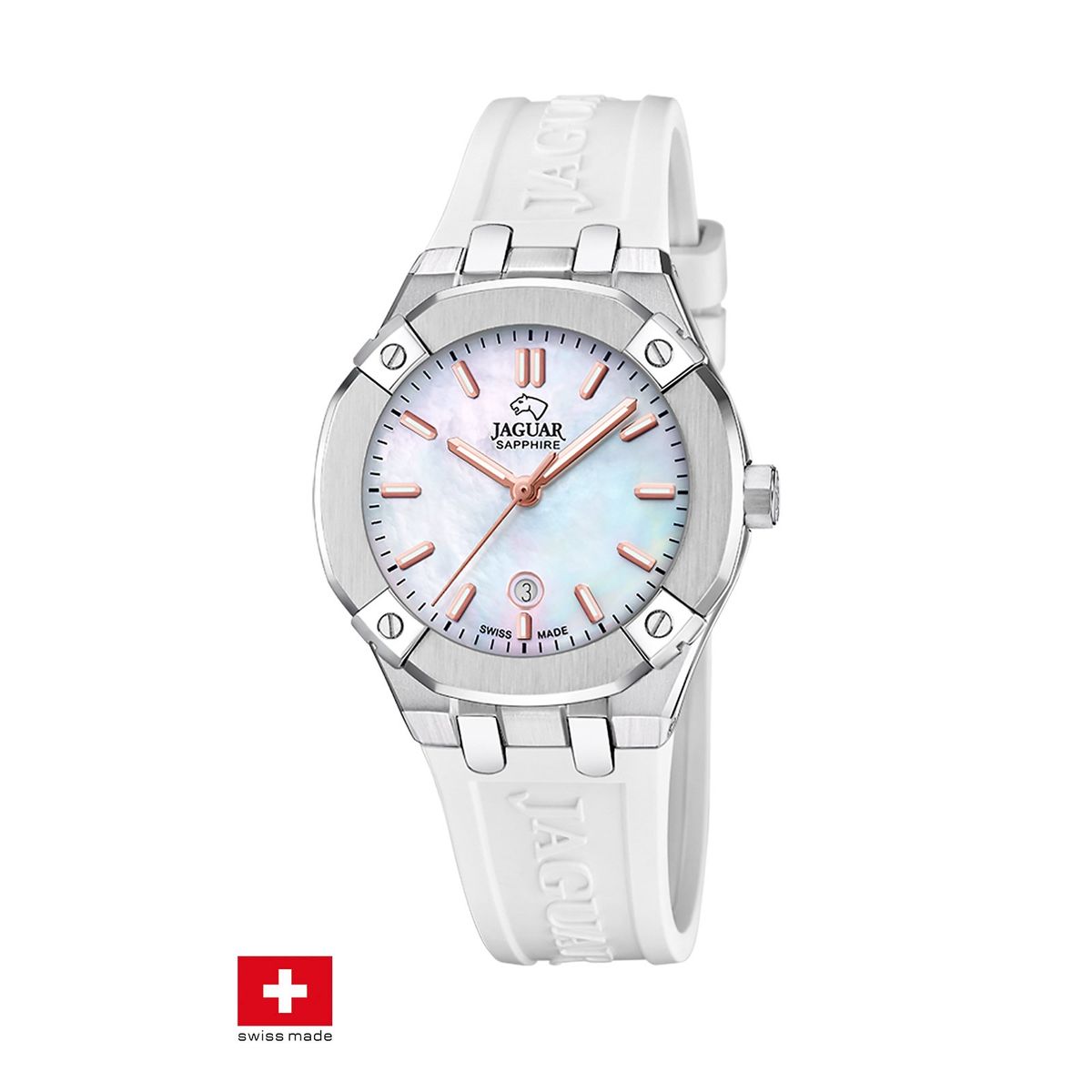 JAGUAR - Reloj J1017/1 Jaguar Swiss Blanco Mujer Diplomatic