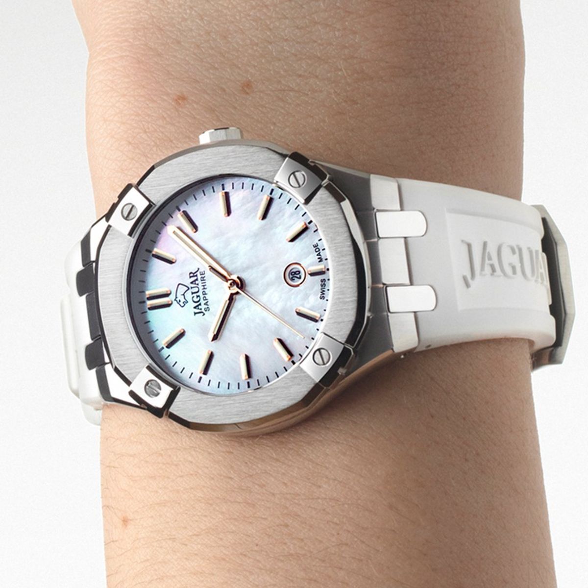 JAGUAR - Reloj J1017/1 Jaguar Swiss Blanco Mujer Diplomatic