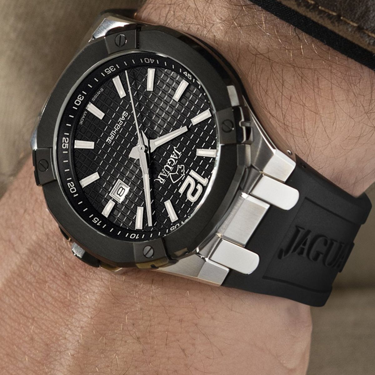 JAGUAR - Reloj J1019/2 Jaguar Swiss Negro Hombre Diplomatic
