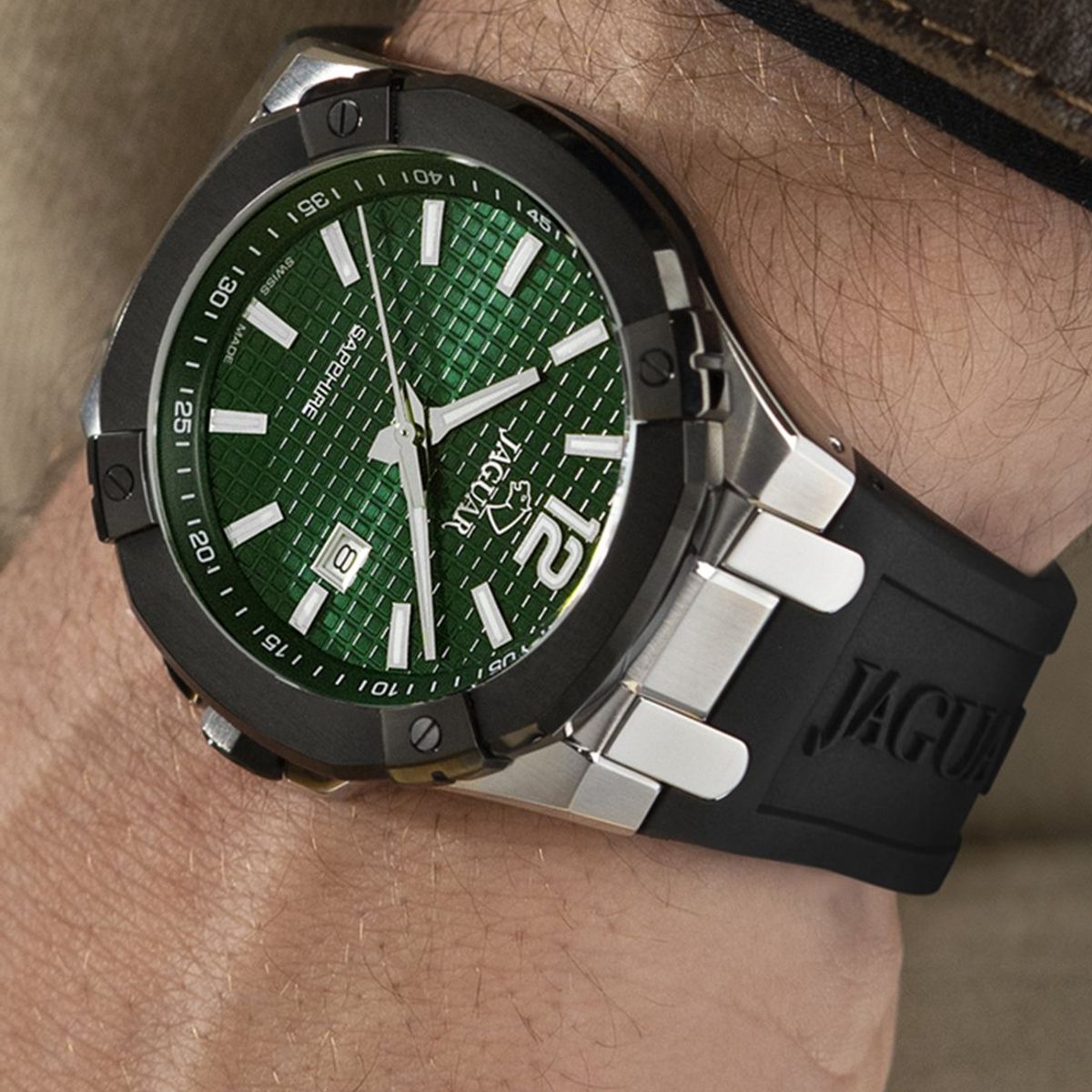 JAGUAR - Reloj J1019/1 Jaguar Swiss Verde Hombre Diplomatic