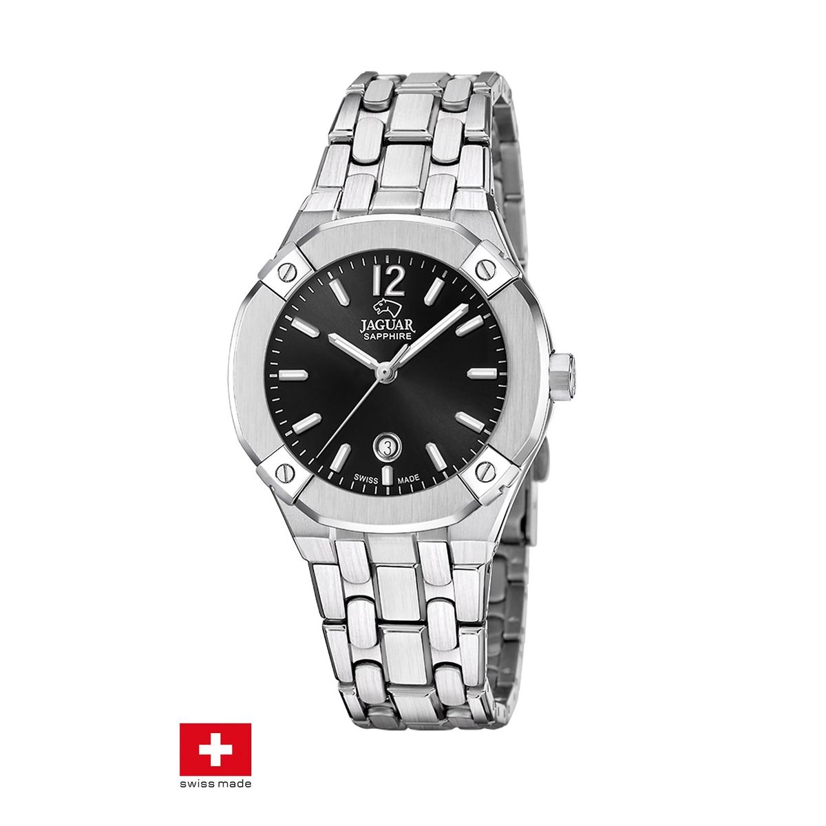 JAGUAR - Reloj J1016/3 Jaguar Swiss Negro Mujer Diplomatic