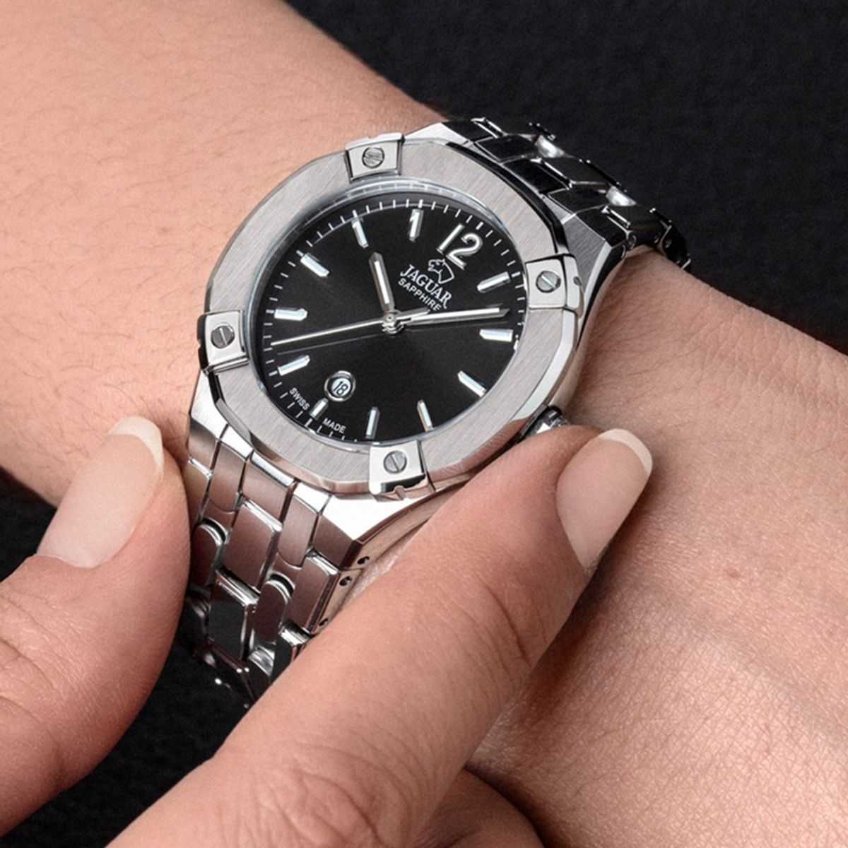 JAGUAR - Reloj J1016/3 Jaguar Swiss Negro Mujer Diplomatic