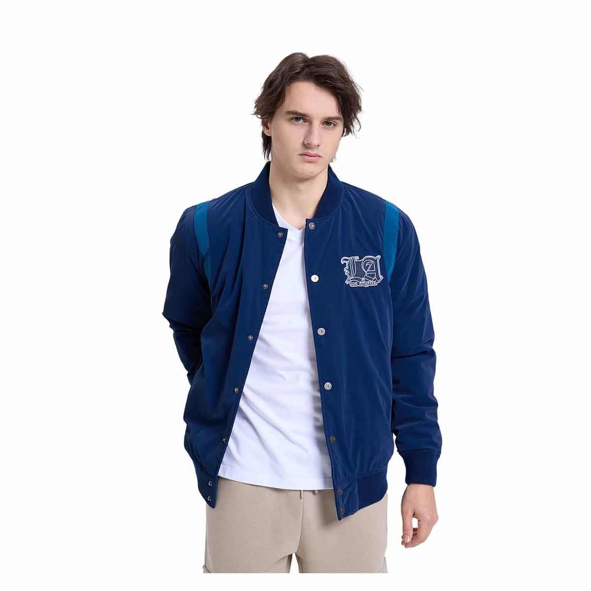 FASHION'S PARK - Chaqueta Hombre Bomber Azul Marino Fashion's Park