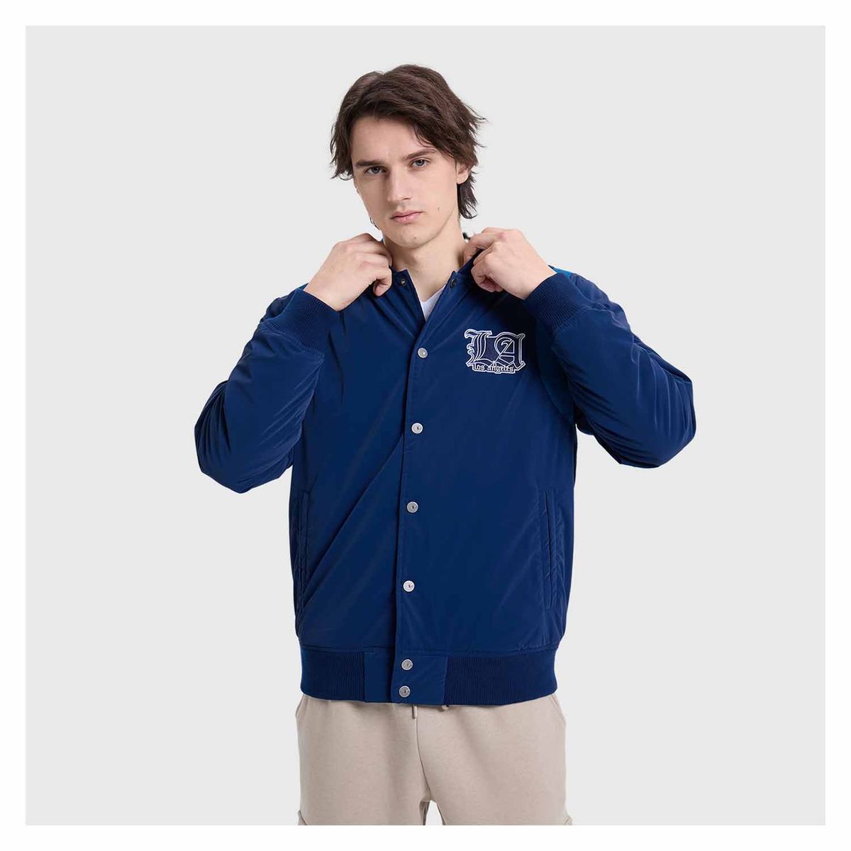FASHION'S PARK - Chaqueta Hombre Bomber Azul Marino Fashion's Park