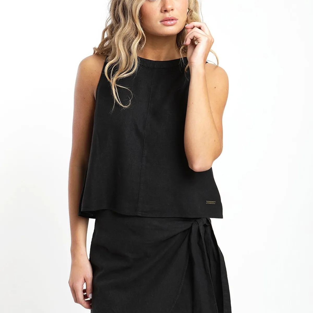 FROENS - Blusa Caulle negro.