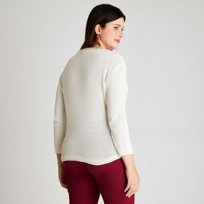 Imagen 2 del producto Sweater Crudo Manga Larga Cuello V