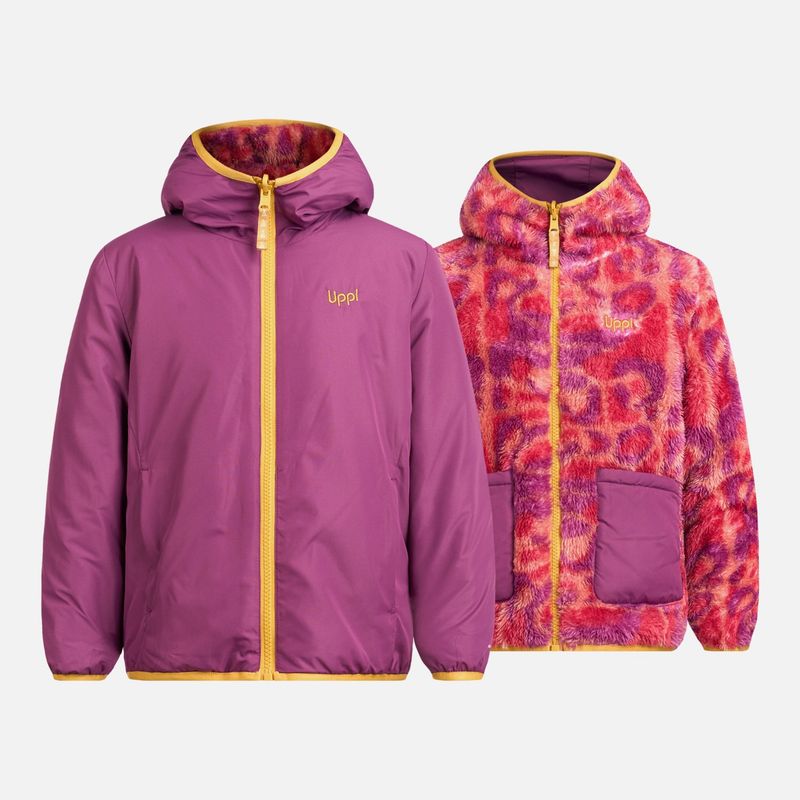 LIPPI - Chaqueta Niña Two-Faces Hoody Jacket Print Rosa Lippi