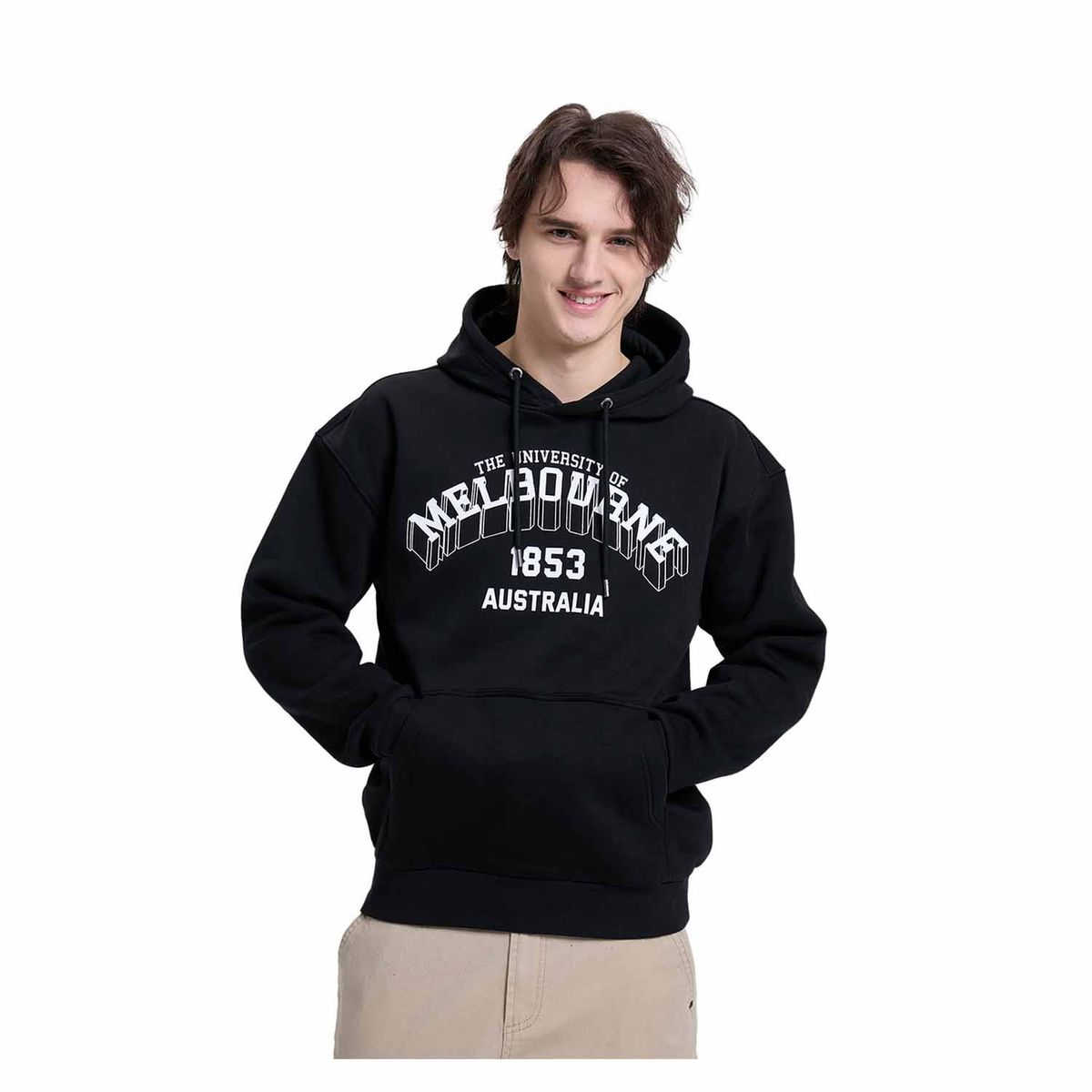 FASHION'S PARK - Polerón Hombre College Negro Fashion's Park