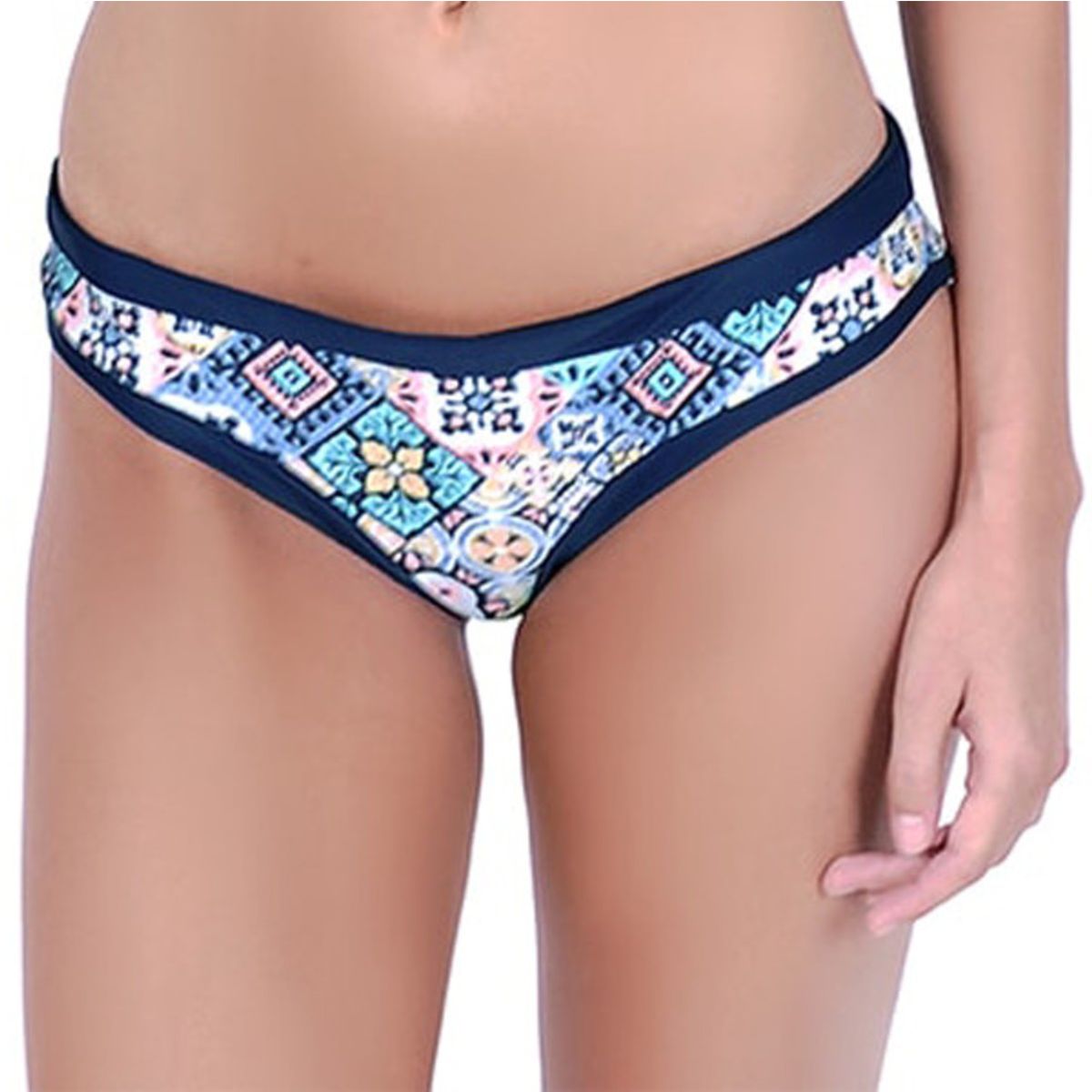 SAMIA - Calzón bikini clásico estampado azul SAMIA