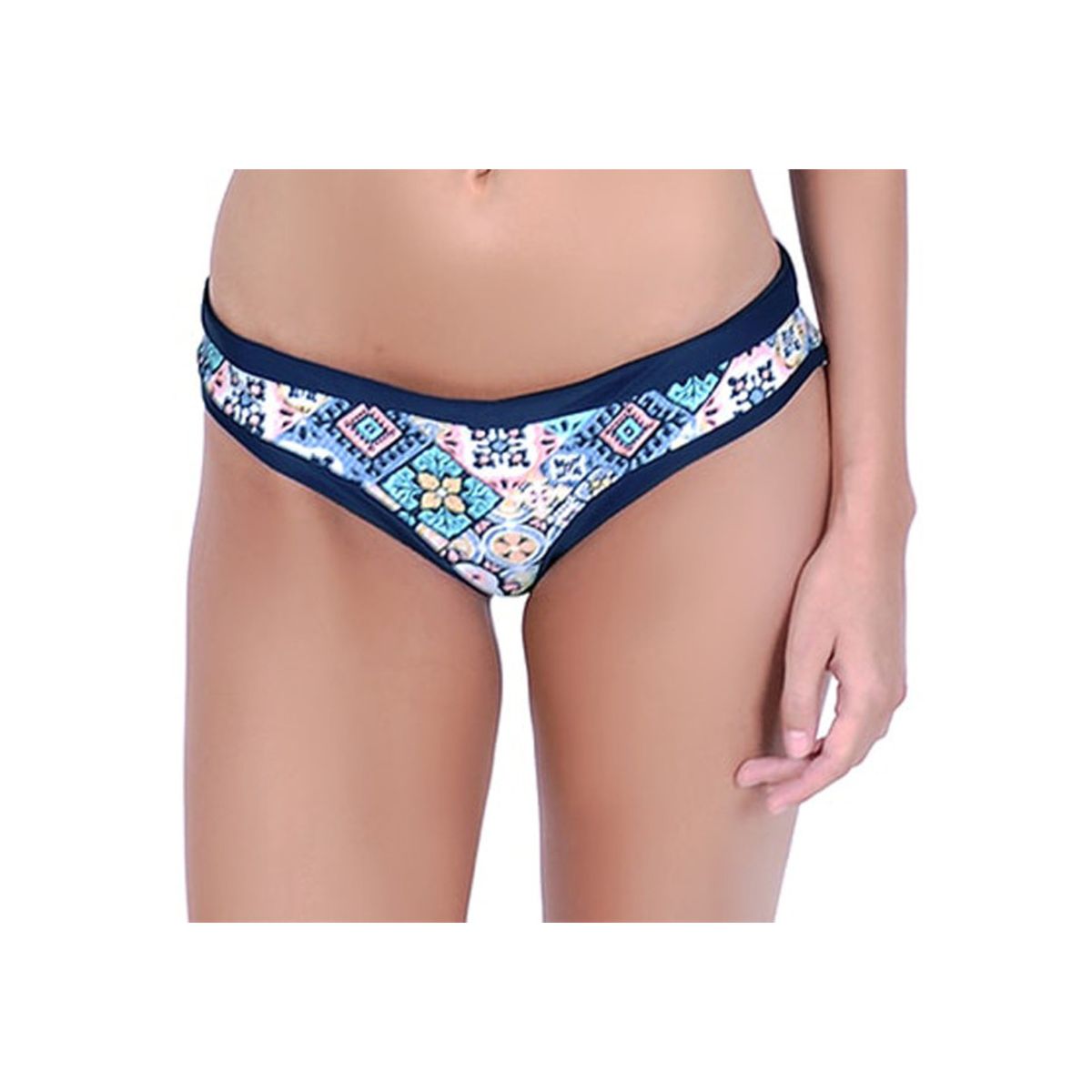 SAMIA - Calzón bikini clásico estampado azul SAMIA
