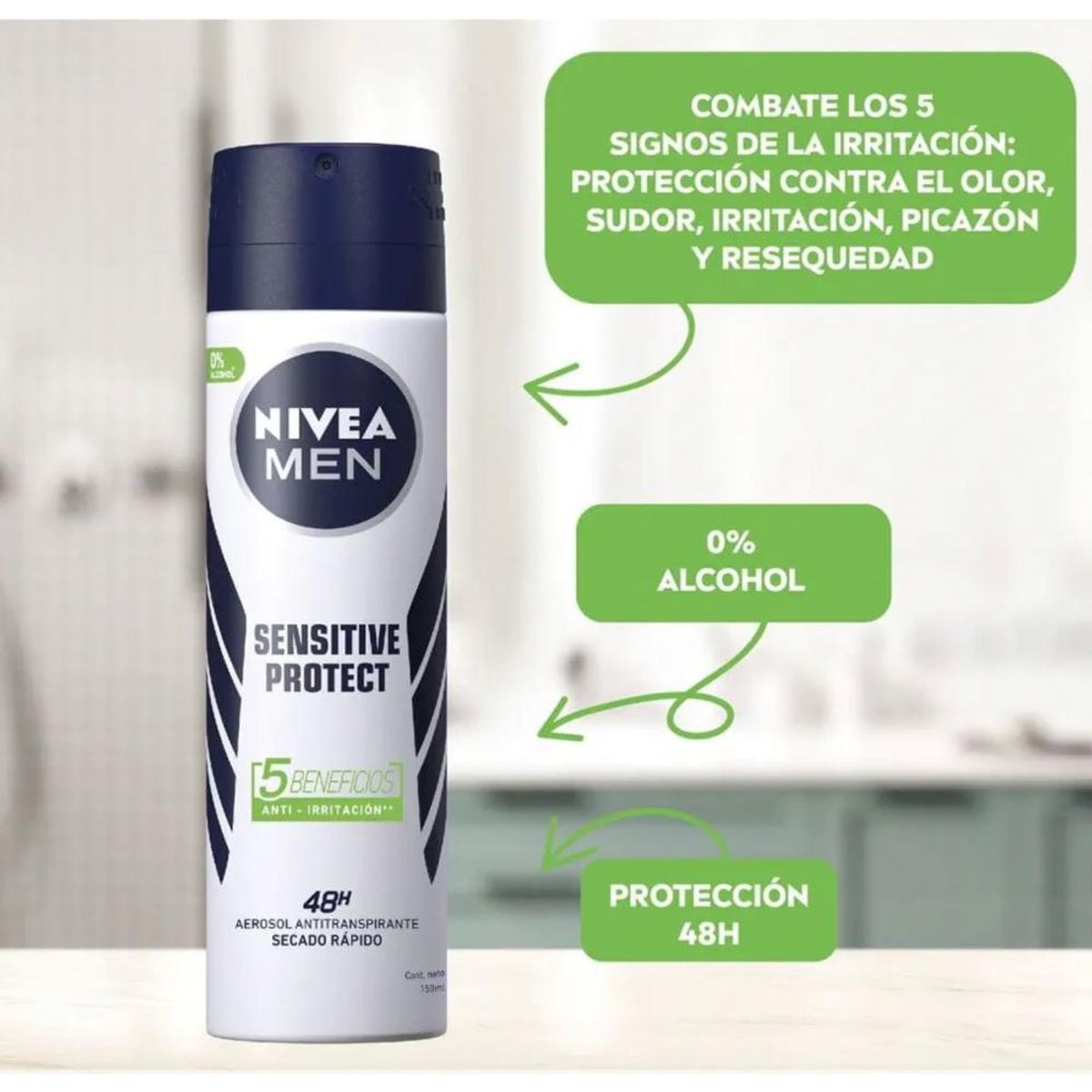 NIVEA - Desodorante Spray Nivea Men Sensitive Protect150ml