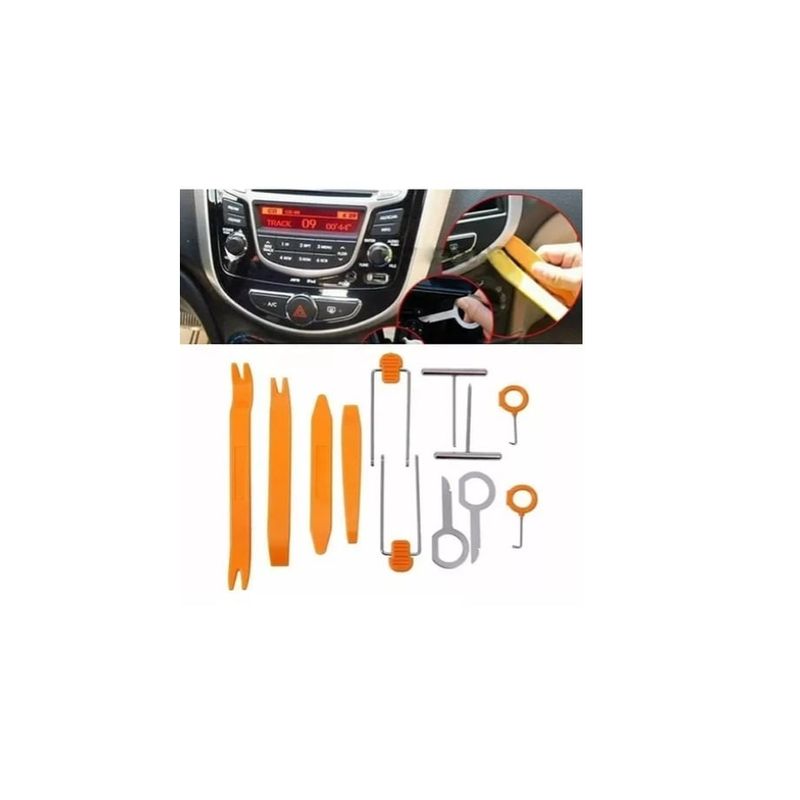 GENERICO - Kit 12 Herramientas Desmontaje Radios Y Tableros Autos Pro