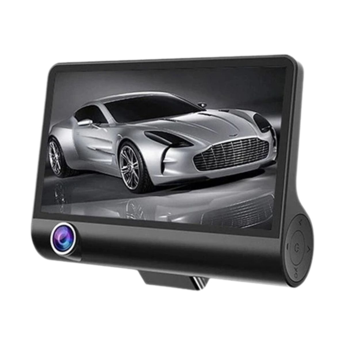 GENERICO - Cámara DVR LCD de 4" con 3 Cámaras Frontal Trasera e Interna