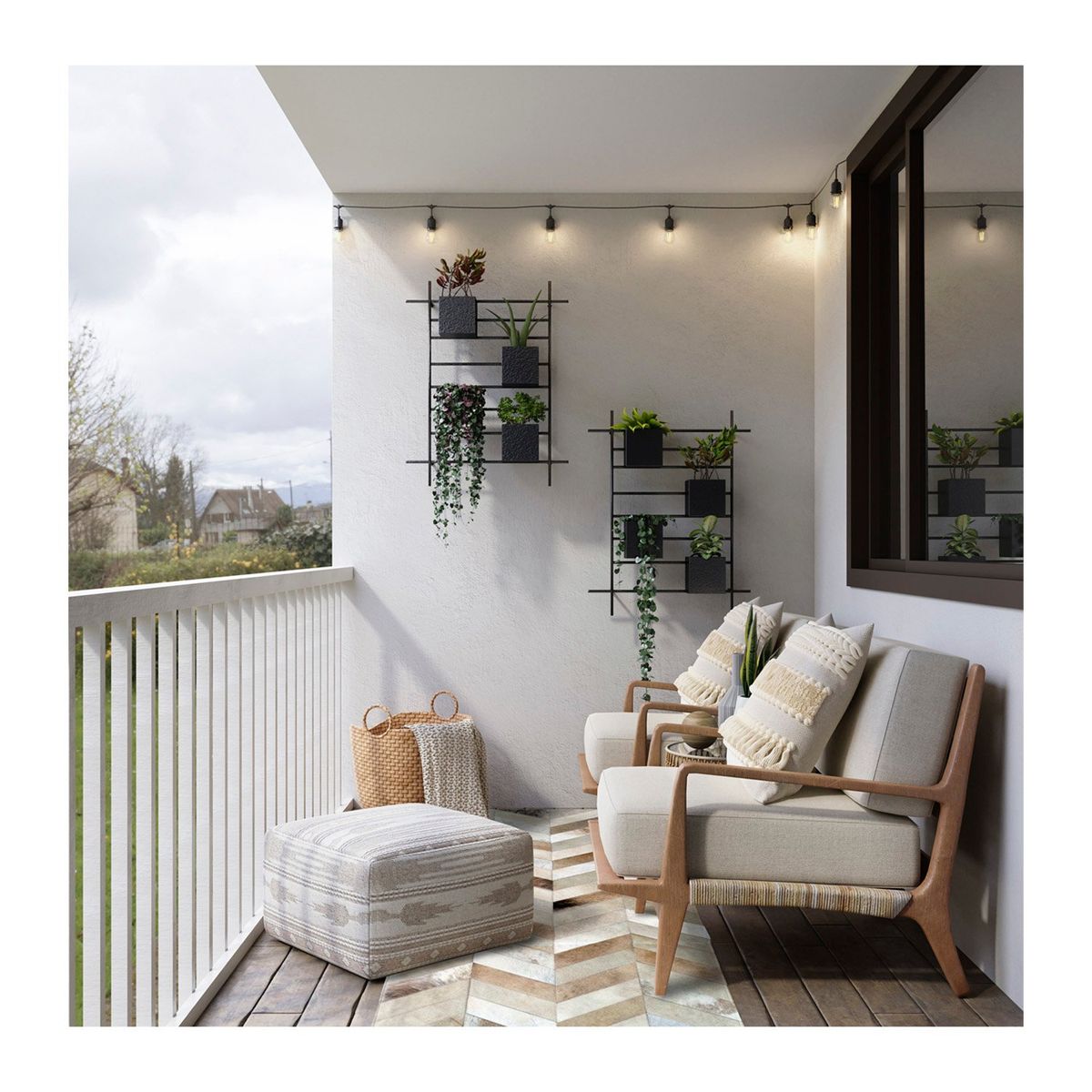 MOO HOGAR - Alfombra de Pasillo Cuero 80 X 220Cm Diseño Chevron