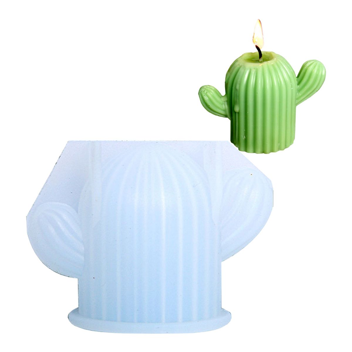 GENERICO - Molde De Silicona Para Velas Y Jabones Cactus 3d Diy Resina