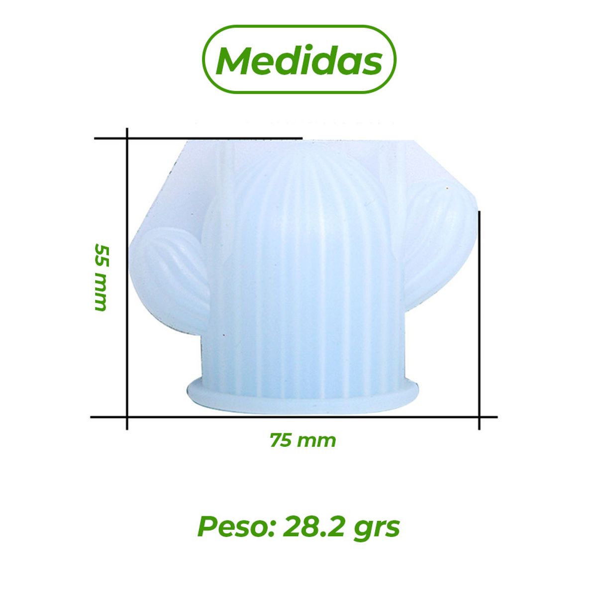 GENERICO - Molde De Silicona Para Velas Y Jabones Cactus 3d Diy Resina