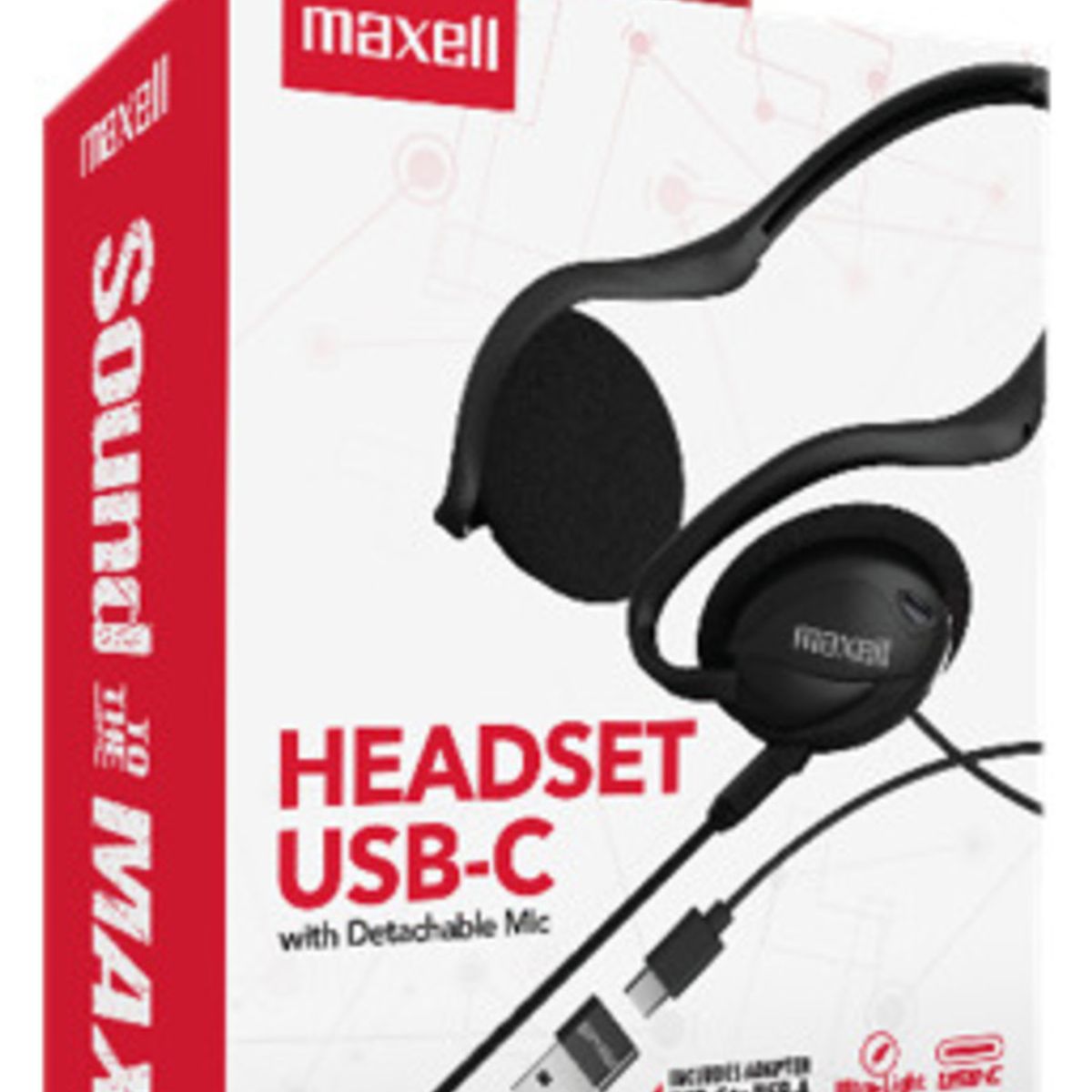 MAXELL - Audífonos Maxell Ultralivianos Con Microfono Tipo C