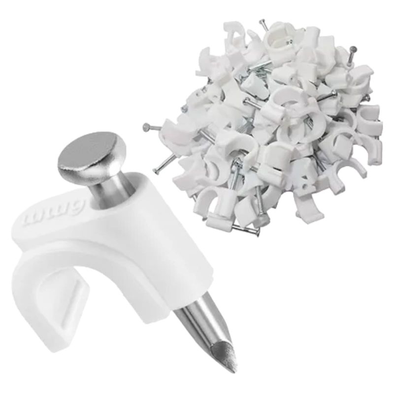 GENERICO - Grapa Con Clavo Para Fijar Cable 35 Unid Ferretoro 7mm