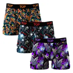 TOP - Bóxer Medio Microfibra Naruto Shippuden Pack 3 C1