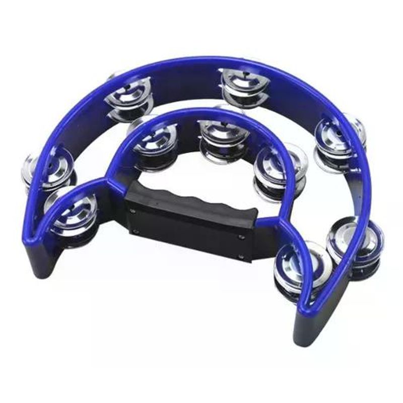 GENERICO - Pack 3 Panderos Tipo Media Luna Colores - Azul