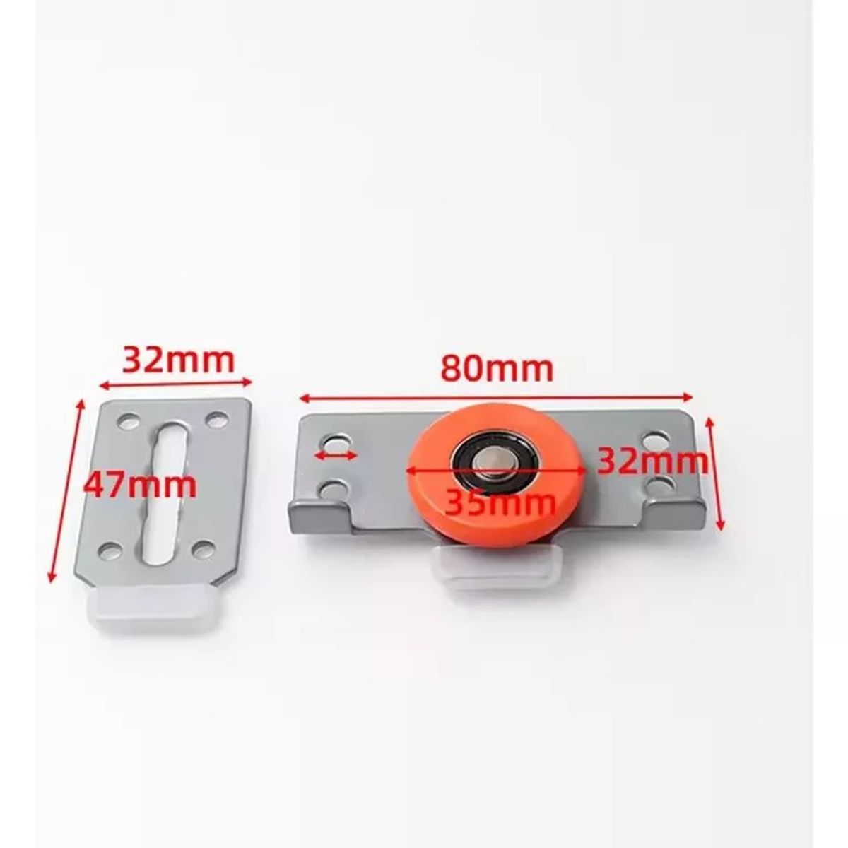 GENERICO - Kit de Corredera Closet  Alto Trafico Guia Sup Regulable